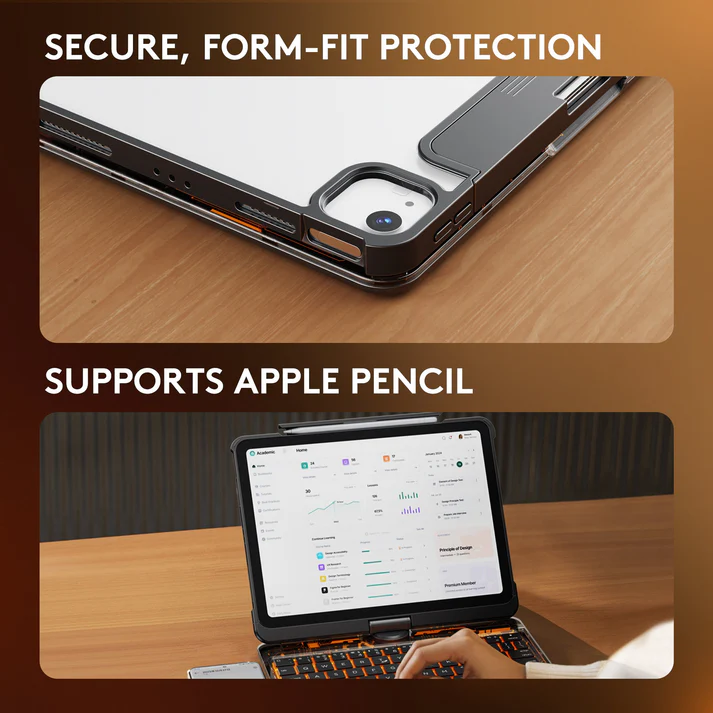 iPadCaseStore Transparent 360° iPad Keyboard Case - Image 5