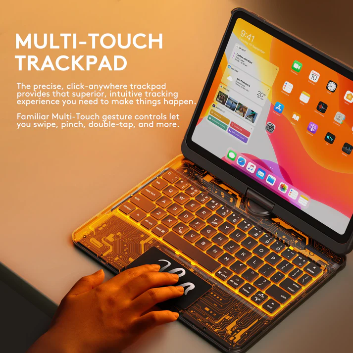iPadCaseStore Transparent 360° iPad Keyboard Case - Image 4